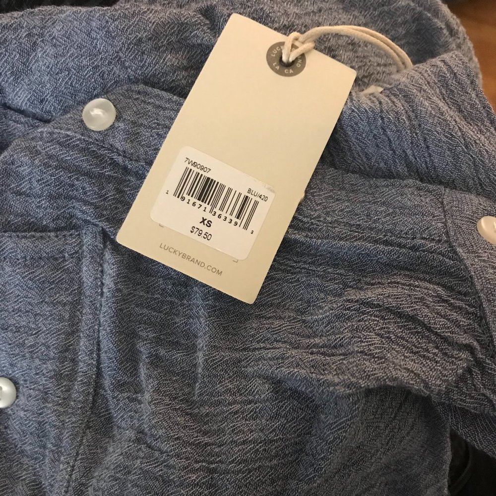 Lucky Brand Chambray Tie Waist Dress - Picture 8 of 8